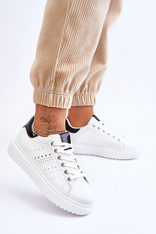 Topánky v športovom štýle Bielo-čierne Be First! Topánky v športovom štýle Bielo-čierne Be First!