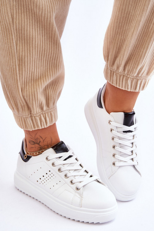 Topánky v športovom štýle Bielo-čierne Be First! Topánky v športovom štýle Bielo-čierne Be First!