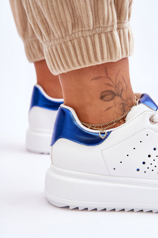 Topánky v športovom štýle Bielo-modrá farba Be First!
