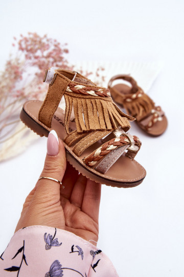 Detské sandále v hnedej farbe Missy