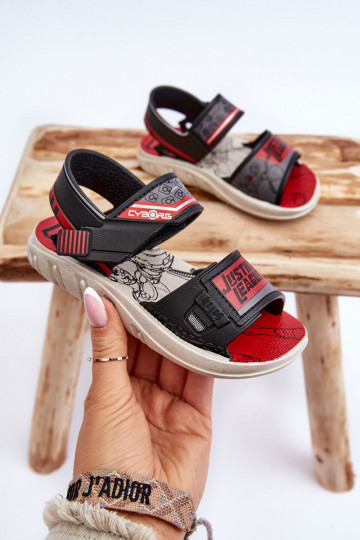 Detské sandále Grendene Kids JJ385011 Čierno-červené