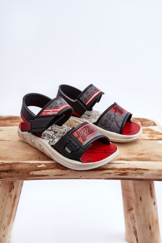 Detské sandále Grendene Kids JJ385011 Čierno-červené