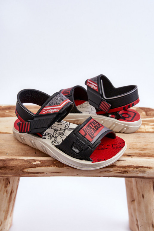 Detské sandále Grendene Kids JJ385011 Čierno-červené