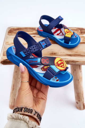 Detské sandále Superman Grendene Kids JJ385050 modrej farby