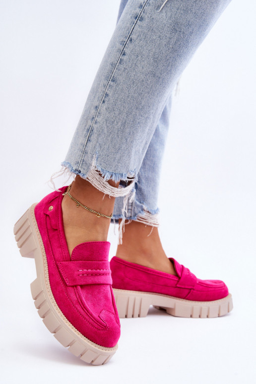 Dámske semišové členkové čižmy v ružovej farbe Fiorell