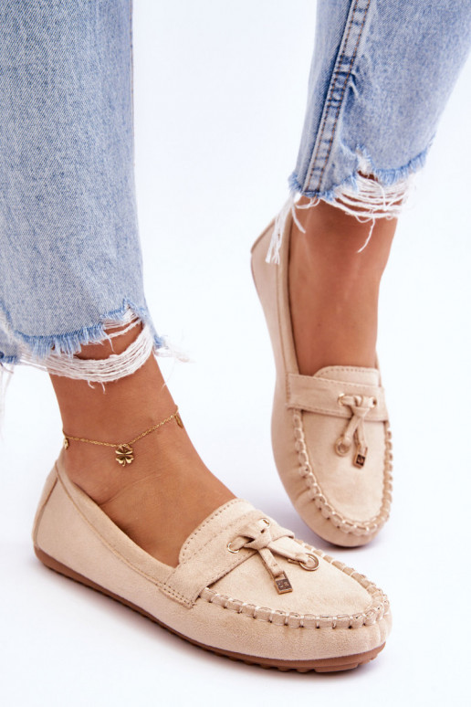 Klasické semišové mokasíny béžovej Good Time Klasické semišové mokasíny béžovej Good Time