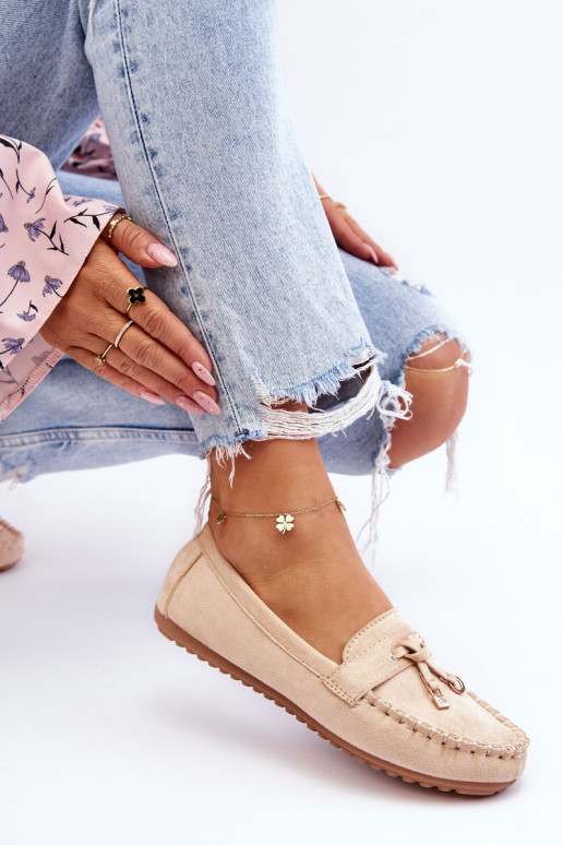 Klasické semišové mokasíny béžovej Good Time Klasické semišové mokasíny béžovej Good Time