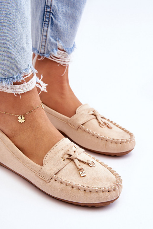 Klasické semišové mokasíny béžovej Good Time Klasické semišové mokasíny béžovej Good Time