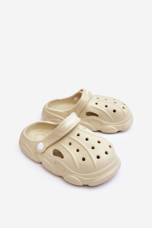 Detské šľapky ako Crocs béžová Cloudy Detské šľapky ako Crocs béžová Cloudy