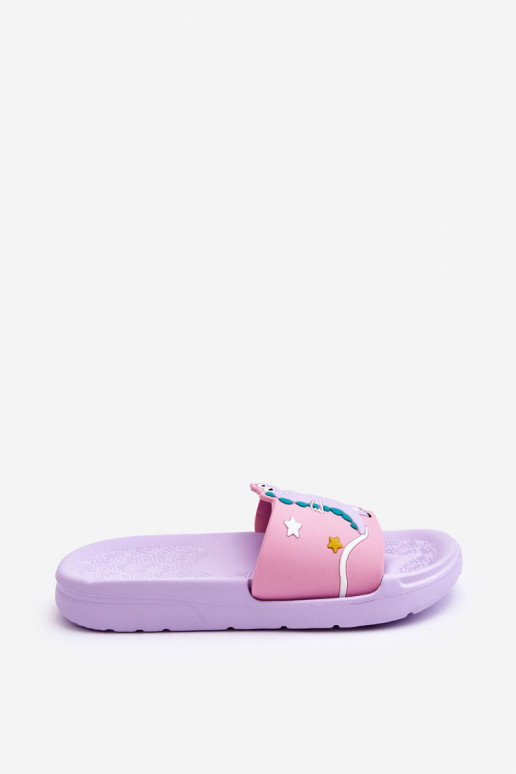 Detské papuče T-Rex Fialová farba Bernis