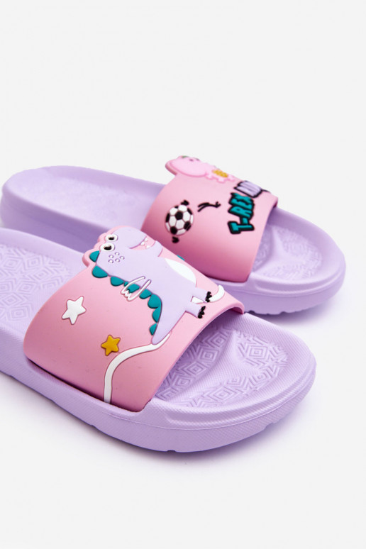 Detské papuče T-Rex Fialová farba Bernis