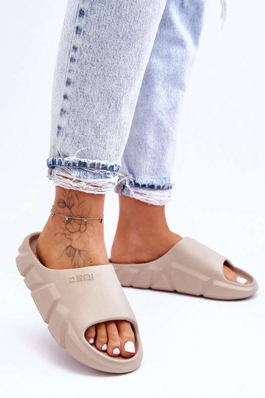 Light Light papuče Big Star LL274593 béžové Light Light papuče Big Star LL274593 béžové