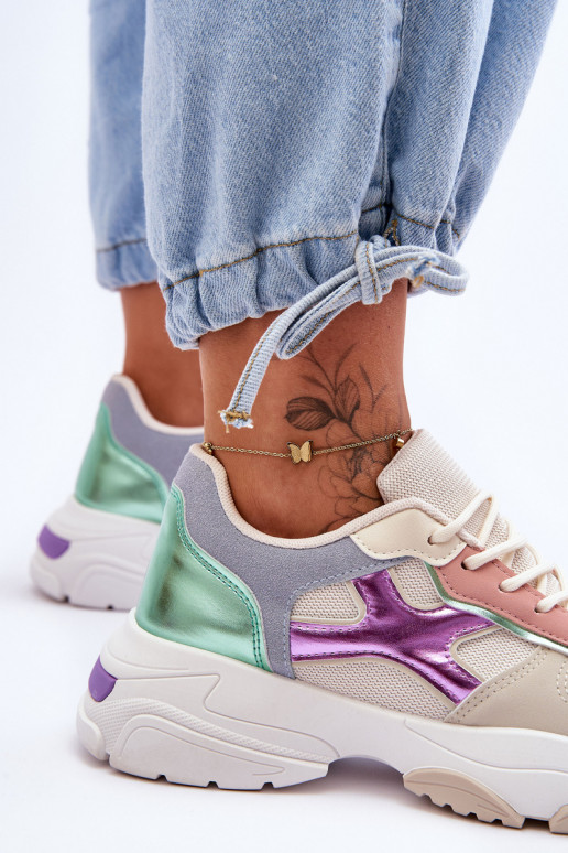 Tenisky model topánok so šnúrkami béžovo-zelenej farby Cortes Tenisky model topánok so šnúrkami béžovo-zelenej farby Cortes