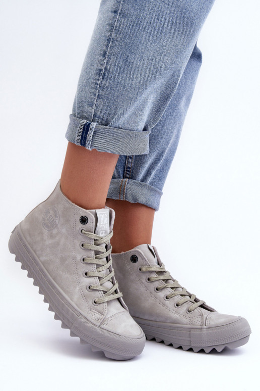 Bežná obuv Big Star Vysoká zahriať sa sivá GG274070 Bežná obuv Big Star Vysoká zahriať sa sivá GG274070