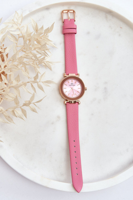 Kožené dámske hodinky Giorgio&Dario ružové