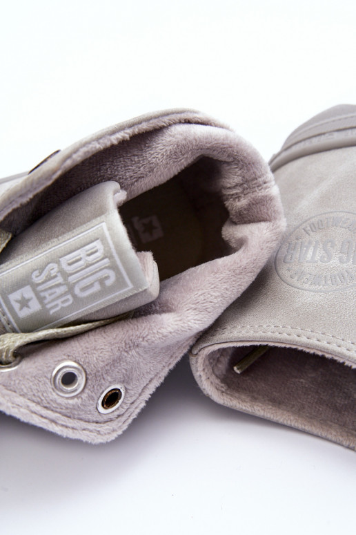 Bežná obuv Big Star Vysoká zahriať sa sivá GG274070 Bežná obuv Big Star Vysoká zahriať sa sivá GG274070