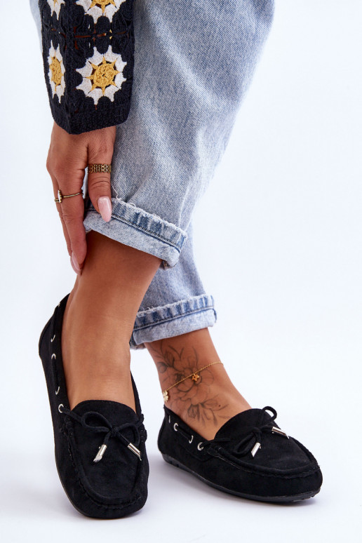 Elegantné semišové mokasíny v čiernej farbe Si Passione Elegantné semišové mokasíny v čiernej farbe Si Passione