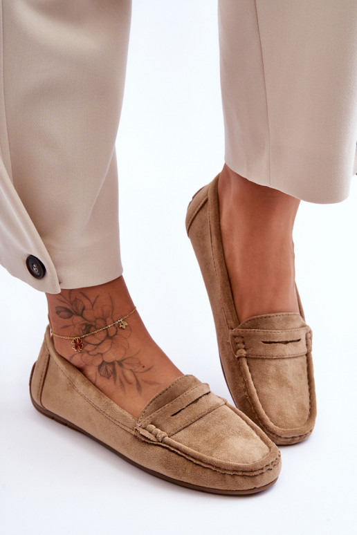 Elegantné hnedé semišové mokasíny Lenvie Elegantné hnedé semišové mokasíny Lenvie