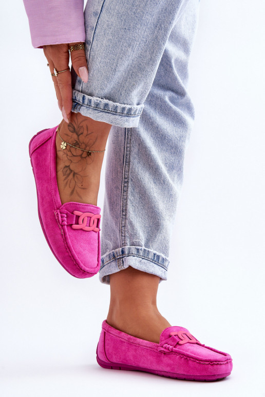 Semišové mokasíny ružové Rabell Semišové mokasíny ružové Rabell