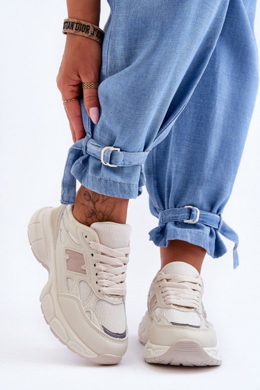 tenisky so sieťovinou béžovej farby Venice