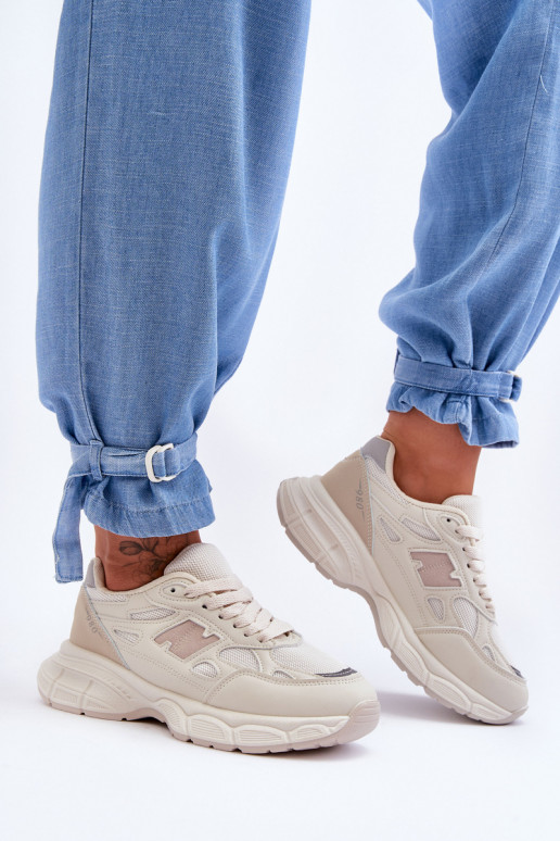 tenisky so sieťovinou béžovej farby Venice