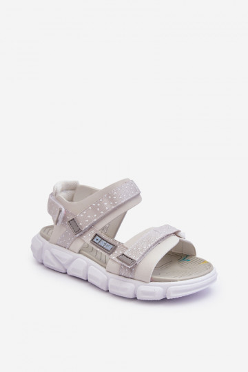 Detské sandále so zapínaním Big Star LL374201 Bielo-strieborná farba