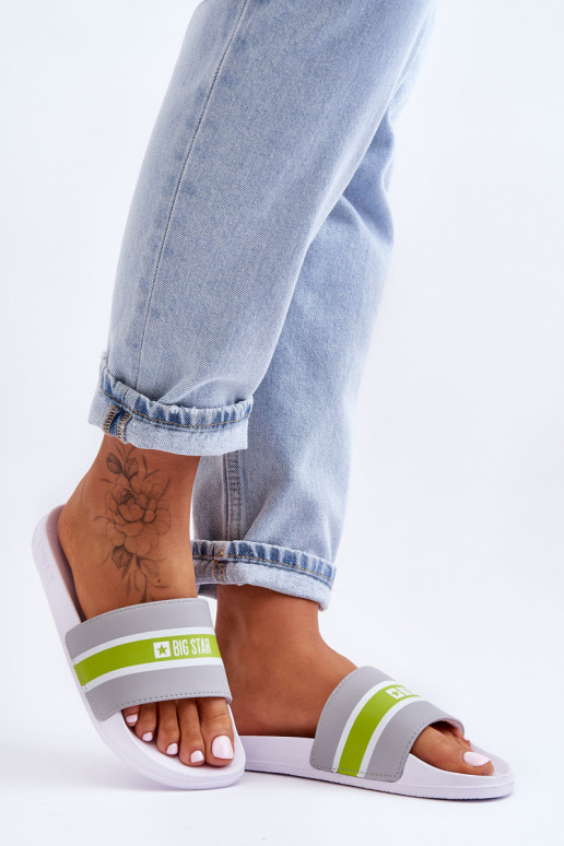 Ľahké papuče Big Star JJ274647 Bielo-sivé Ľahké papuče Big Star JJ274647 Bielo-sivé