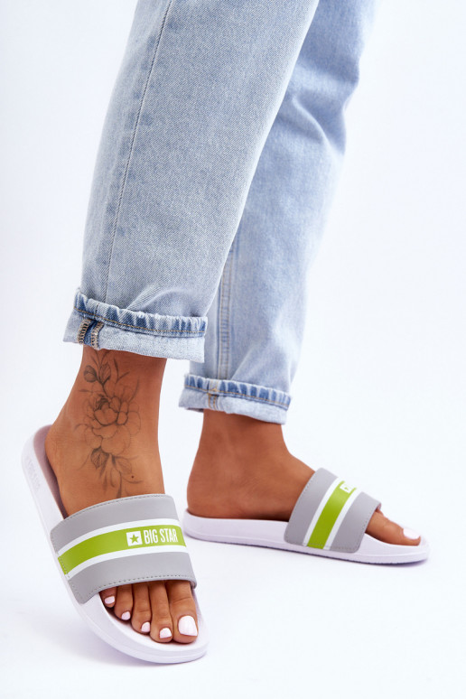 Ľahké papuče Big Star JJ274647 Bielo-sivé Ľahké papuče Big Star JJ274647 Bielo-sivé