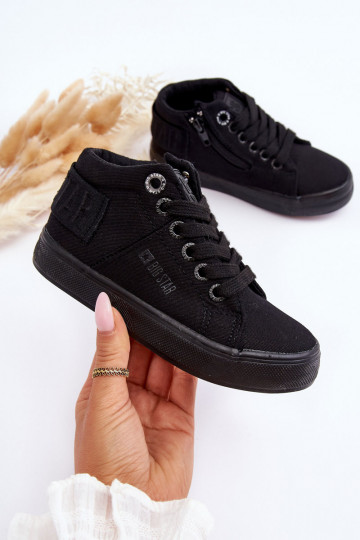 Detský klasický model voľnočasovej obuvi s podrážkou Big Star LL374001 čiernej farby 2