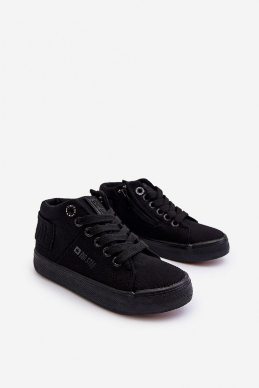 Detský klasický model voľnočasovej obuvi s podrážkou Big Star LL374001 čiernej farby