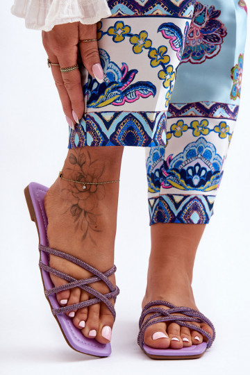 Papuče s ramienkami I Purple Leomi 2