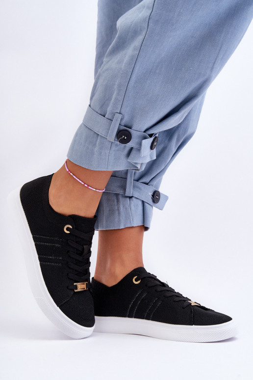 šnurovacie voľnočasové topánky čiernej farby Etna šnurovacie voľnočasové topánky čiernej farby Etna