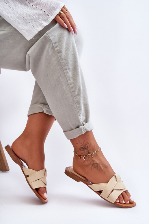 Papuče béžové Aversa