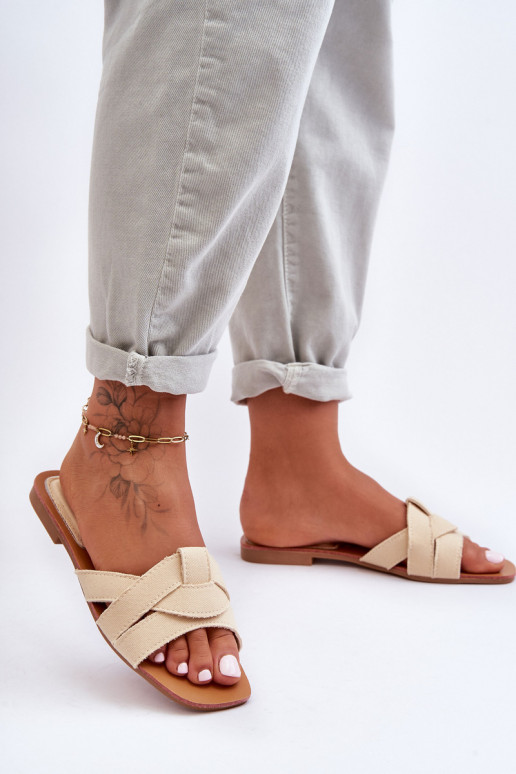 Papuče béžové Aversa