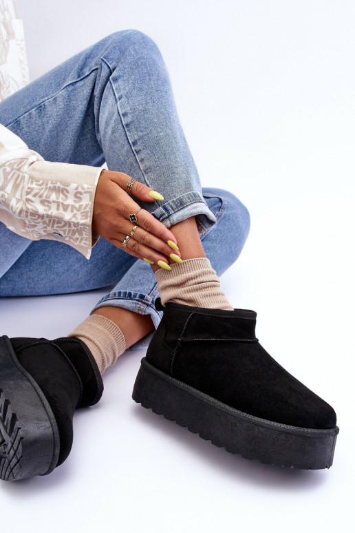 semišové snehule s platformou v čiernej farbe Corcoran semišové snehule s platformou v čiernej farbe Corcoran