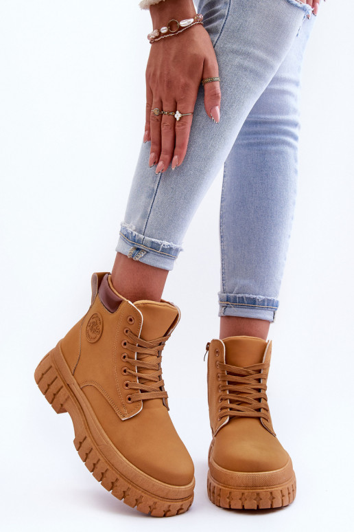 topánky na platforme v hnedej farbe Calys topánky na platforme v hnedej farbe Calys