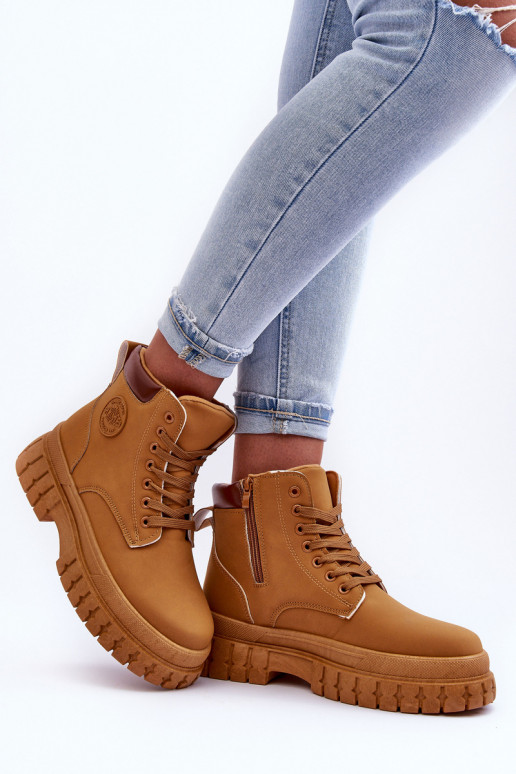 topánky na platforme v hnedej farbe Calys topánky na platforme v hnedej farbe Calys