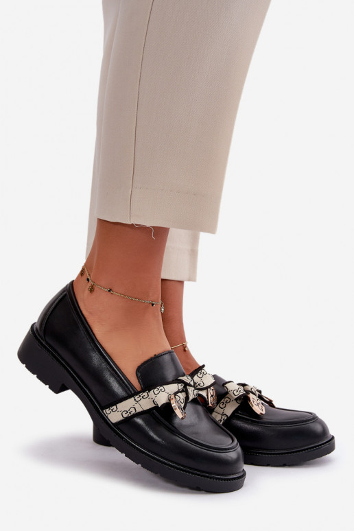 topánky Mokasíny čiernej farby S.Barski HY330 topánky Mokasíny čiernej farby S.Barski HY330