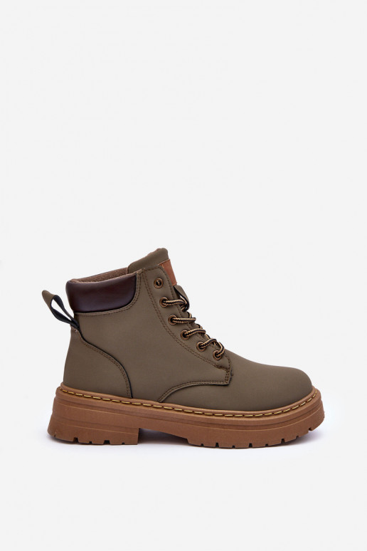 topánky Čižmy vyteplené zelenej farby Corbin topánky Čižmy vyteplené zelenej farby Corbin