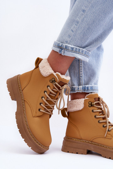 čižmy s oteplením v hnedej farbe Jette 2