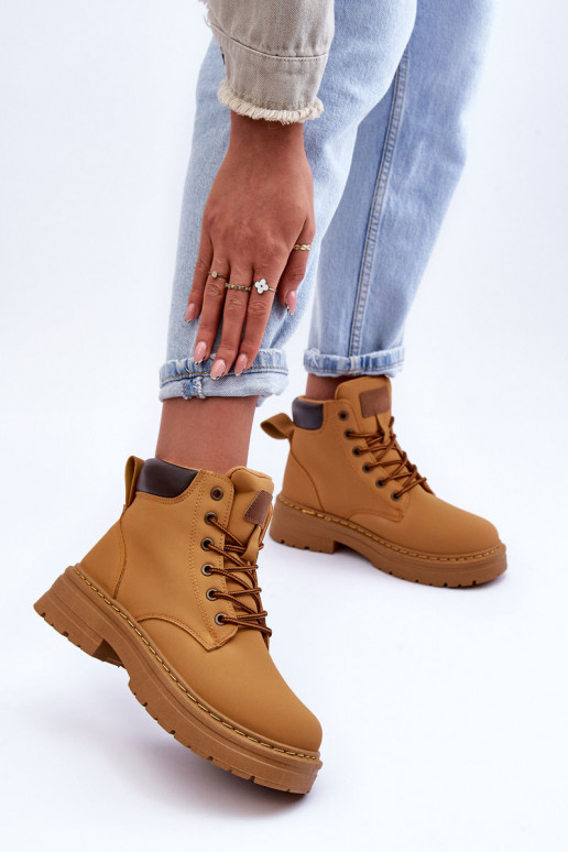 čižmy Teplé čižmy hnedej farby Corbin čižmy Teplé čižmy hnedej farby Corbin