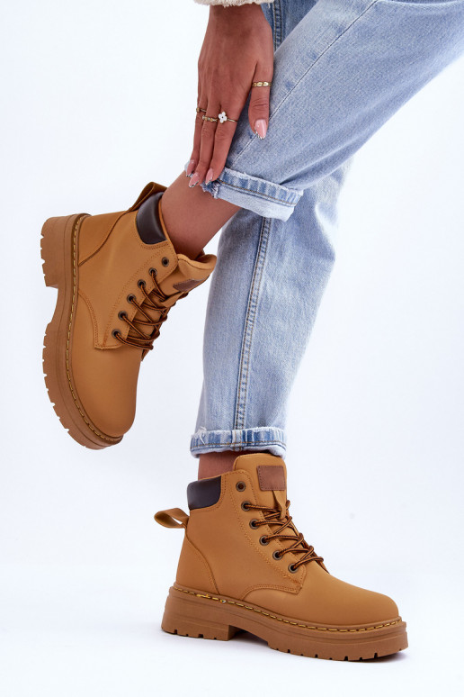 čižmy Teplé čižmy hnedej farby Corbin čižmy Teplé čižmy hnedej farby Corbin