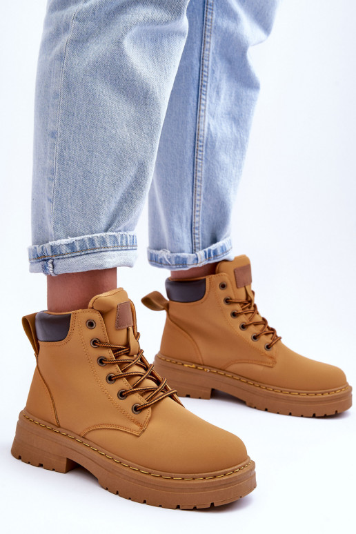 čižmy Teplé čižmy hnedej farby Corbin čižmy Teplé čižmy hnedej farby Corbin