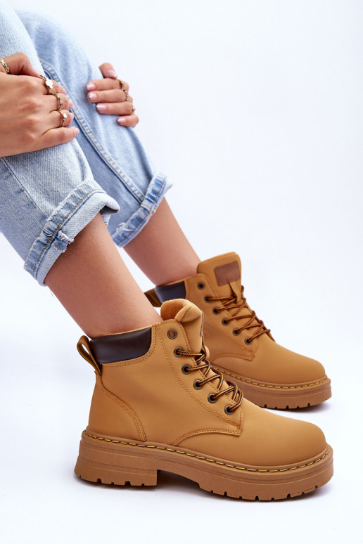 čižmy Teplé čižmy hnedej farby Corbin čižmy Teplé čižmy hnedej farby Corbin