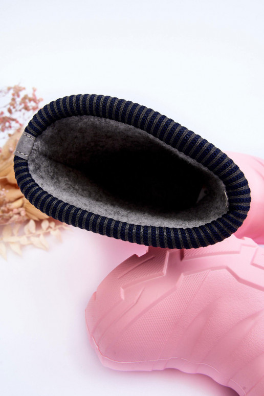 Detské gumáky vyteplené Befado 162Y307 ružovej farby Detské gumáky vyteplené Befado 162Y307 ružovej farby