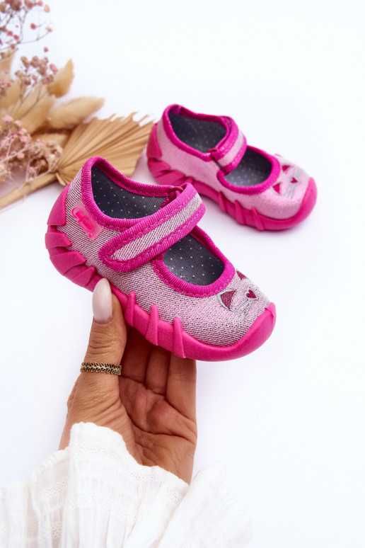 Topánky/papuče s leskom Befado 109P235 ružové Topánky/papuče s leskom Befado 109P235 ružové