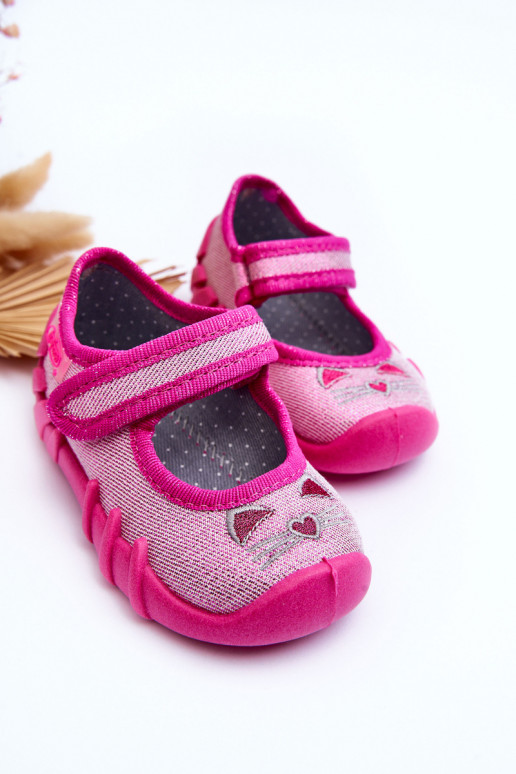 Topánky/papuče s leskom Befado 109P235 ružové Topánky/papuče s leskom Befado 109P235 ružové