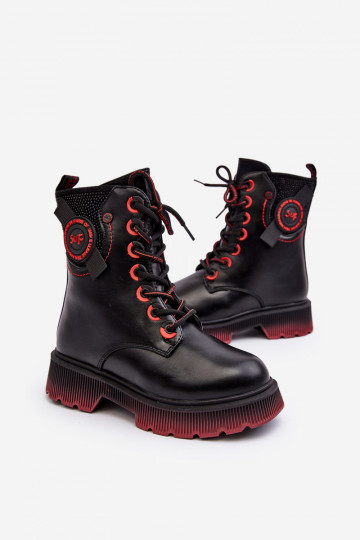 Teplé detské čižmy v čiernej farbe Askya 2