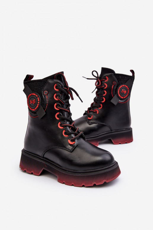 Teplé detské čižmy v čiernej farbe Askya Teplé detské čižmy v čiernej farbe Askya