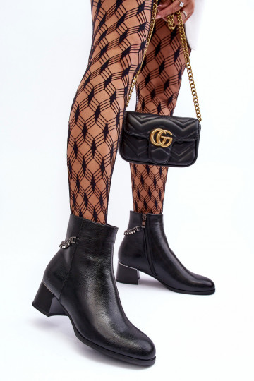 Čierne čižmy Rennie na nízkom opätku 2